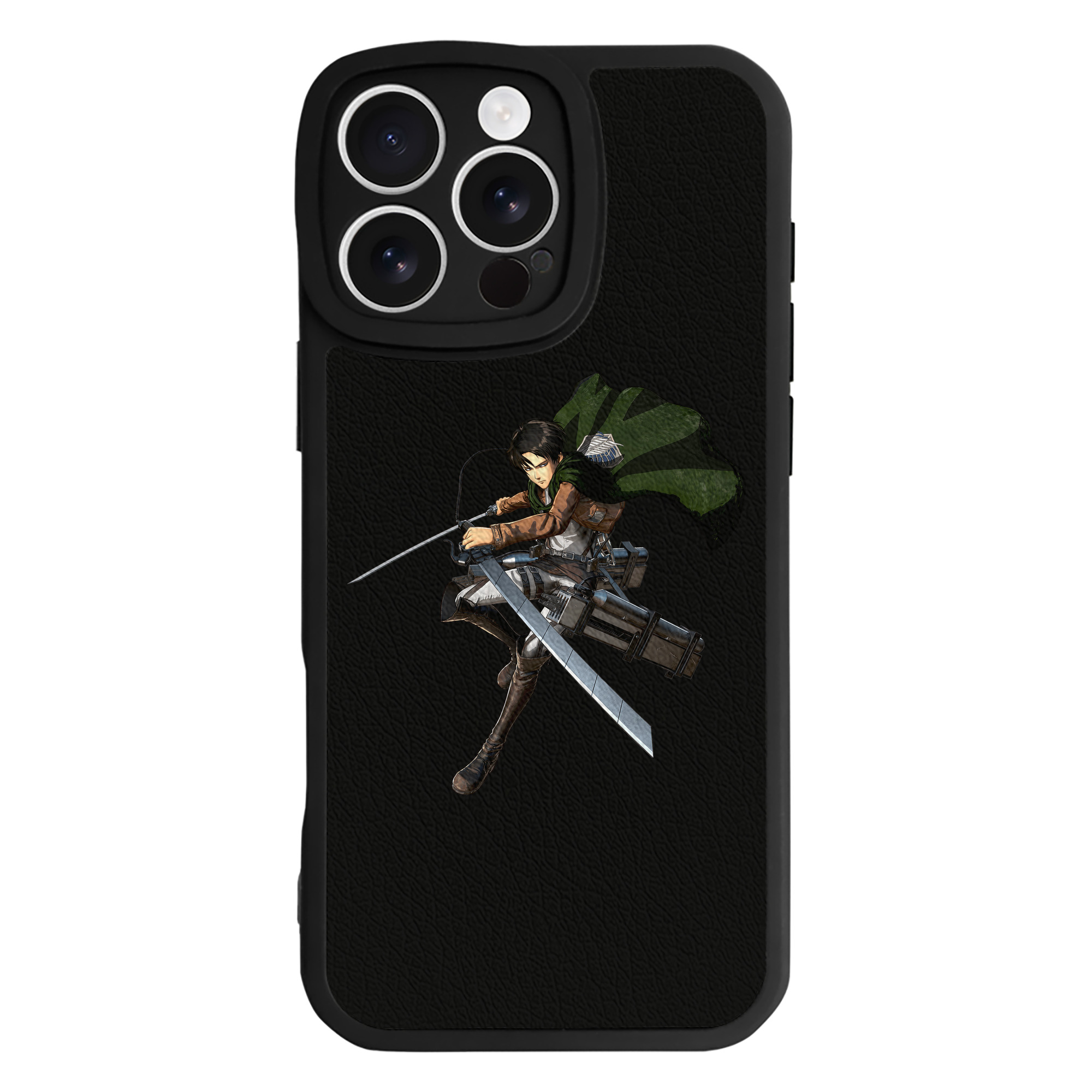 （画像用） 進撃の巨人 リヴァイ·アッカーマン Attack on Titan Levi Ackerman 【iPhone 16シリーズ対応】シリコンスマホケース（レザー調） 材質：シリコン